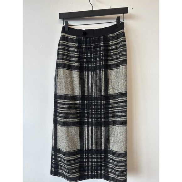 Vintage‎ 90s Valentino Boutique Skirt Womens Medium Plaid Wool Made in Italy 90s - Picture 3 of 8